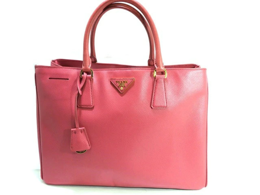 Prada Galleria Handbag Saffiano Leather Pink HU